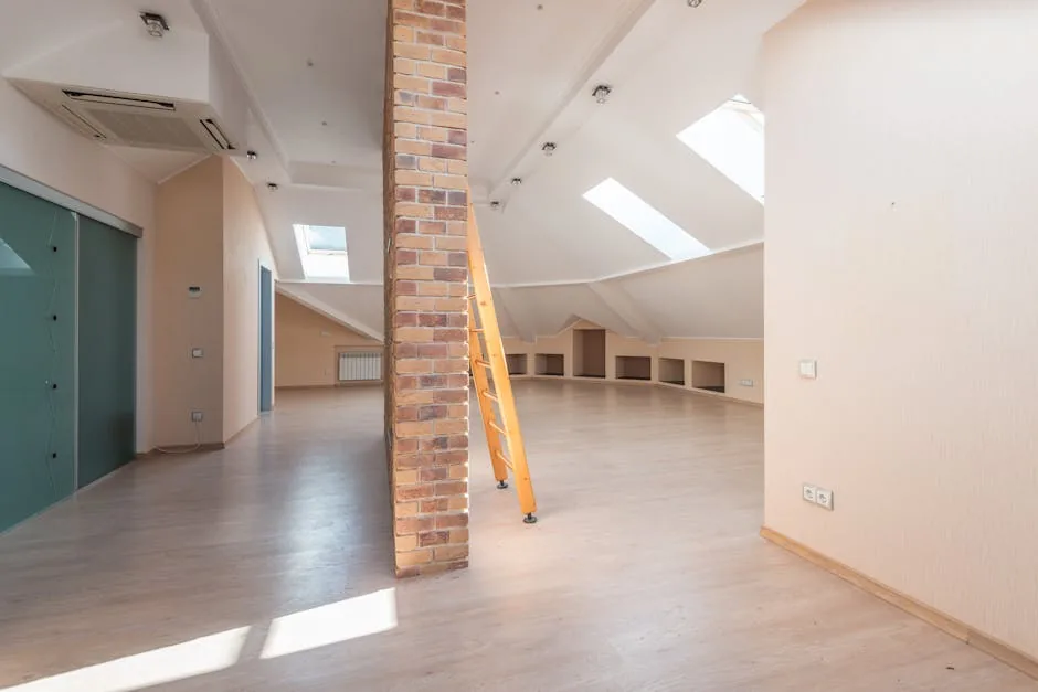 Isolation des combles perdus — laine de verre en rouleaux
